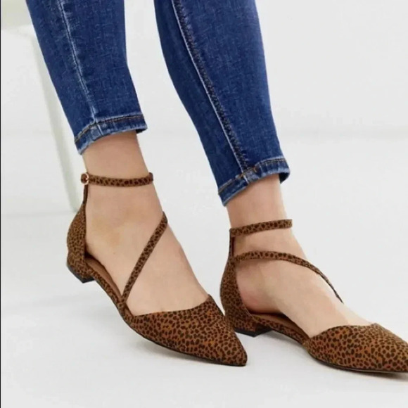 ASOS cheetah Lifetime Pointed Ballet Flats - Picture 2 of 11